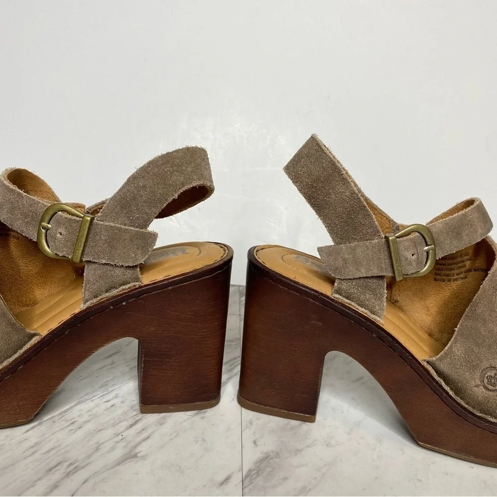Born Devlyn Gray Heeled Clog 6M - Picture 8 of 13